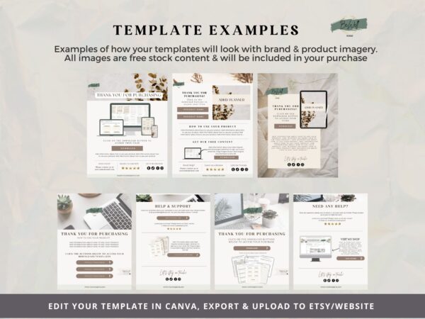 Canva Download Instructions Template, Etsy Digital Product Instructions, PDF Deliverable Template, Digital Download Instructions - Image 9