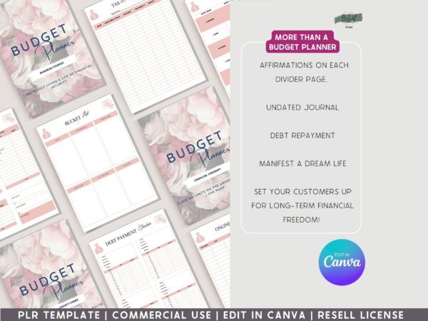PLR, Budget and Finance Manifestation Planner - Blush - Image 5
