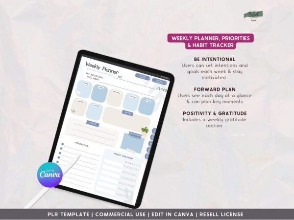 Done-for-You Blue PLR Planner for Online Business