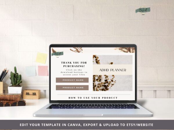Canva Download Instructions Template, Etsy Digital Product Instructions, PDF Deliverable Template, Digital Download Instructions - Image 5