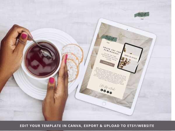 Canva Download Instructions Template, Etsy Digital Product Instructions, PDF Deliverable Template, Digital Download Instructions - Image 4