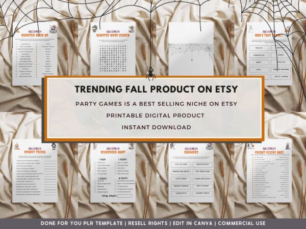 Adult Halloween Games - PLR Digital Products for Resell