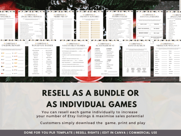 PLR Christmas Party Games for Business Ideas"