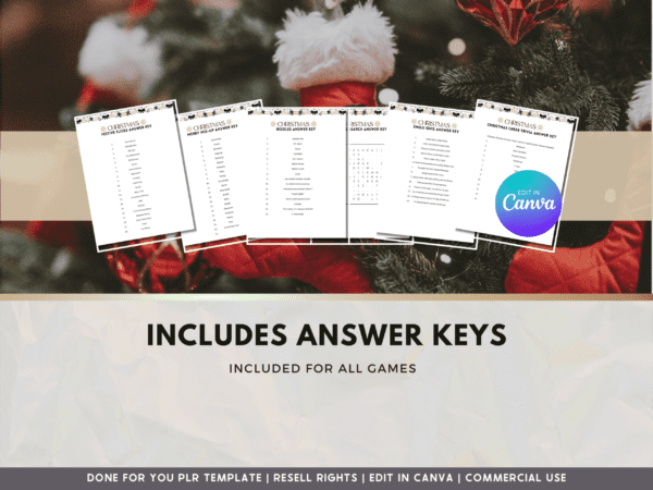 Start a Business with PLR Christmas Games